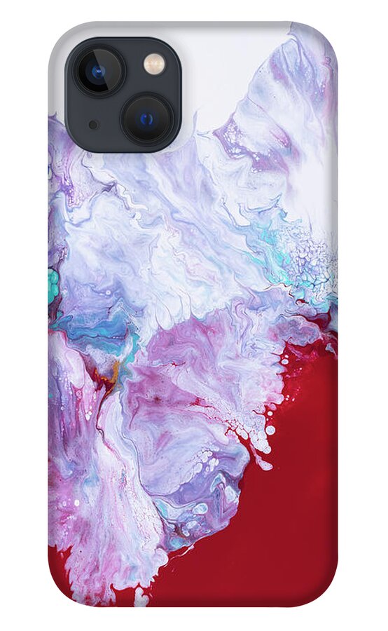 Abstract iPhone 13 Case featuring the painting Three Sisters, Michelle by Darice Machel McGuire