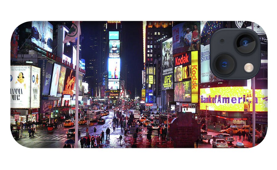Times Square iPhone 13 Case featuring the photograph Times Square by Mike McGlothlen