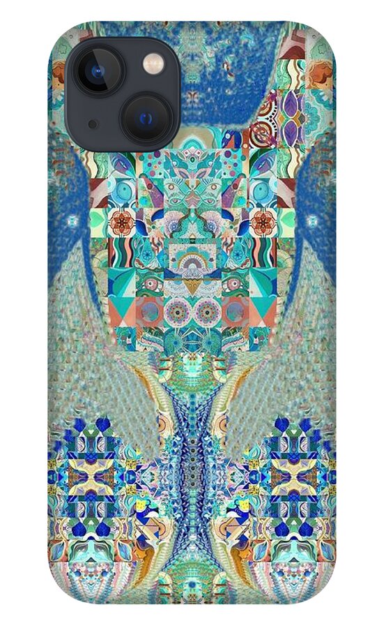 Tjod Wild Hare 2 Full Portrait By Helena Tiainen iPhone 13 Case featuring the painting TJOD Wild Hare 2 Full Portrait by Helena Tiainen