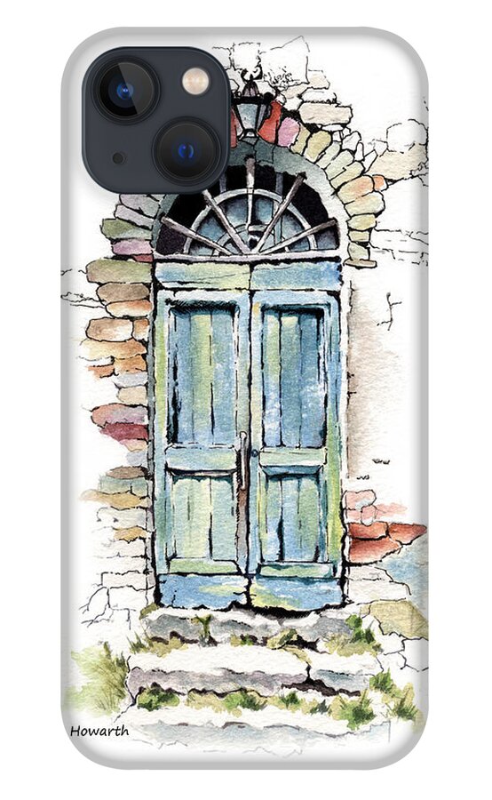 Doorway iPhone 13 Case featuring the painting To Another World by Louise Howarth