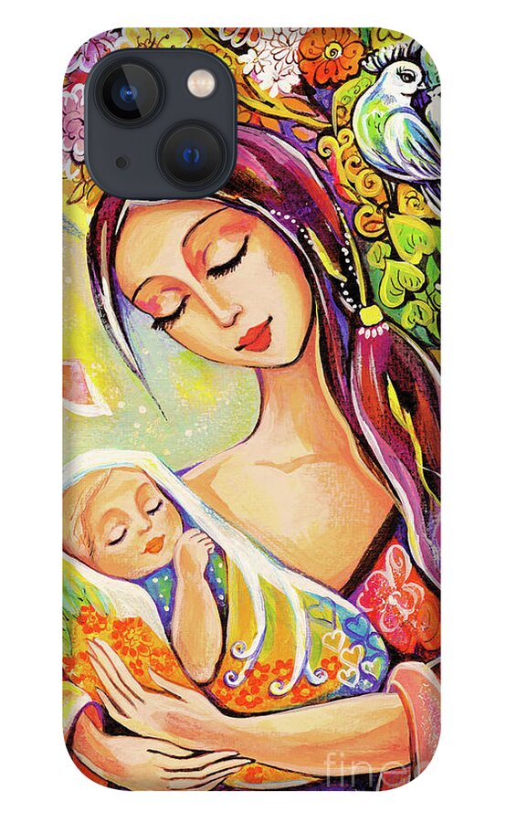 Mother And Child iPhone 13 Case featuring the painting Tree of Life by Eva Campbell