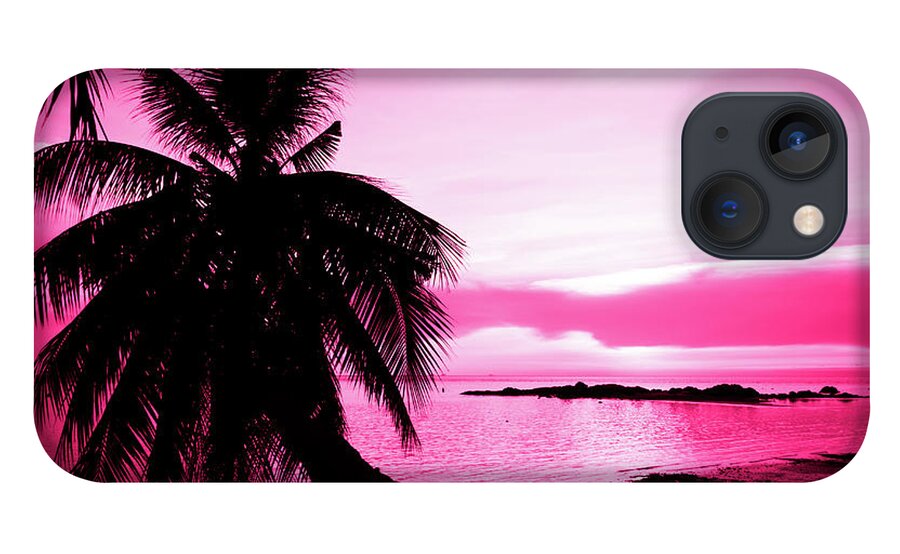 Sunset iPhone 13 Case featuring the photograph Tropical Pink by Josu Ozkaritz