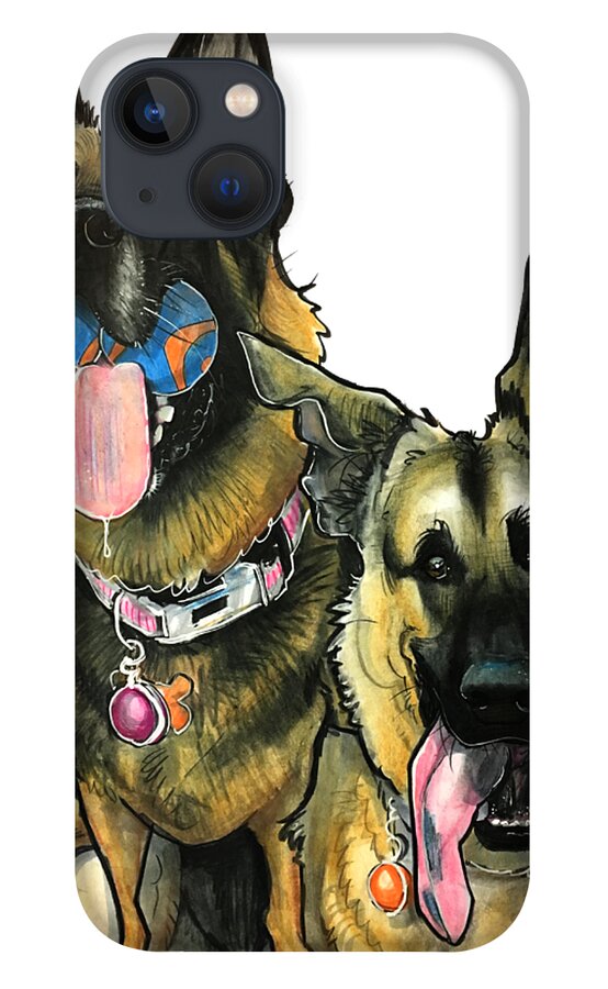Dog iPhone 13 Case featuring the drawing Trostle 4170 by John LaFree
