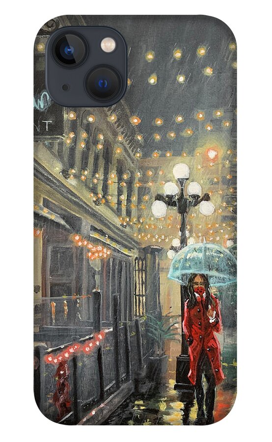 Victoria iPhone 13 Case featuring the painting Trounce Alley Victoria January 2021 by Scott Dewis