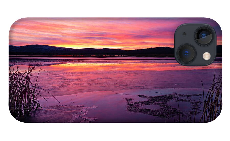Eagle Lake iPhone 13 Case featuring the photograph Tule Sunset by Mike Lee