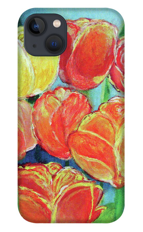 Tulips iPhone 13 Case featuring the painting Tulips In The Sunshine by Ashleigh Dyan Bayer