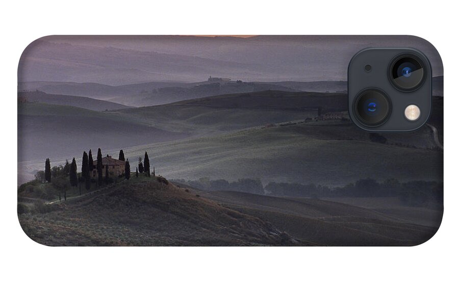 The Belvedere iPhone 13 Case featuring the photograph Tuscan Dawn, Italy by Sarah Howard
