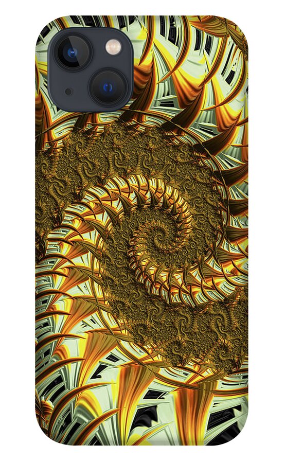 Abstract iPhone 13 Case featuring the digital art Twisted Tails by Manpreet Sokhi