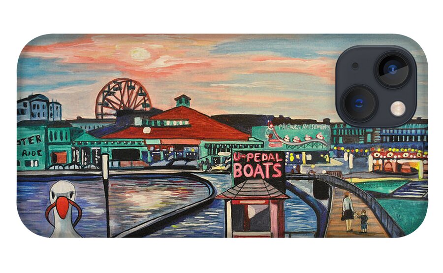 Asbury Art iPhone 13 Case featuring the painting U-Pedal the Boat by Patricia Arroyo