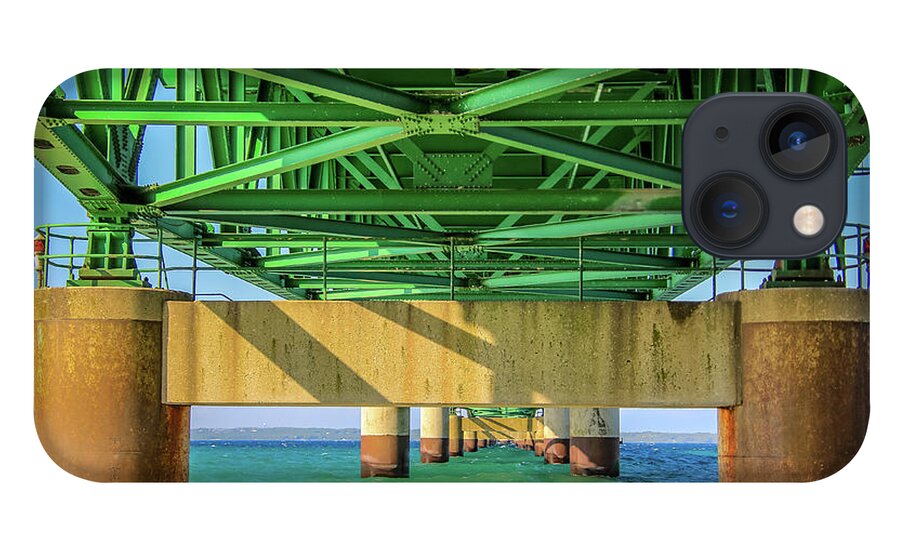 5th Longest Suspension Bridge iPhone 13 Case featuring the photograph Under the Bridge by Deb Beausoleil