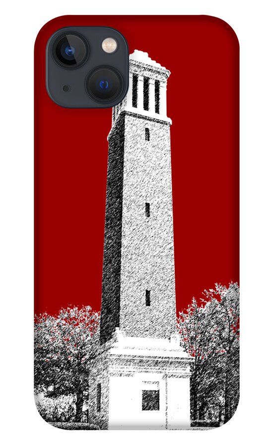 University iPhone 13 Case featuring the digital art University of Alabama - Silver by DB Artist