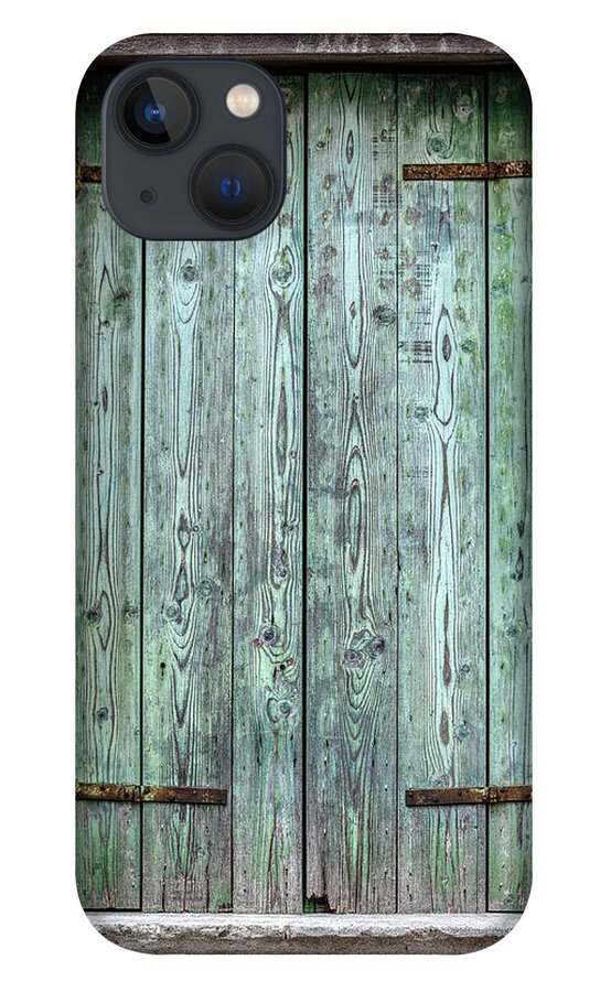 Venice iPhone 13 Case featuring the photograph Venice Green Wood Window by David Letts