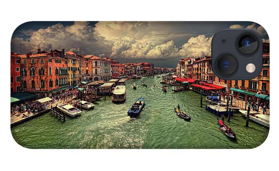 #instagram #edwardgalagan #edward_galagan #galagan #edgalagan #ed_galagan #eduardgalagan #eduard_galagan #nederland #netherlands #dutch #holland #bridge #rialto_bridge #veldhoven #eindhoven #artgallery #artphotography #artphoto #professionalphotography #bestsphotographer #bestphotography #venice #italy #canal #gondola #clouds #boat #vaporetto #rialto iPhone 13 Case featuring the digital art Venice Sky by Edward Galagan