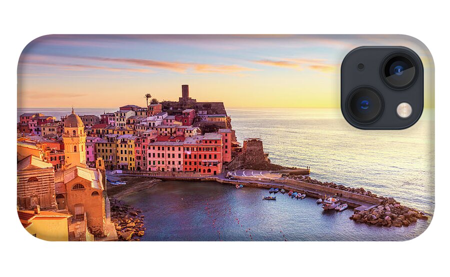 Vernazza iPhone 13 Case featuring the photograph Vernazza at Sunset. Cinque Terre by Stefano Orazzini