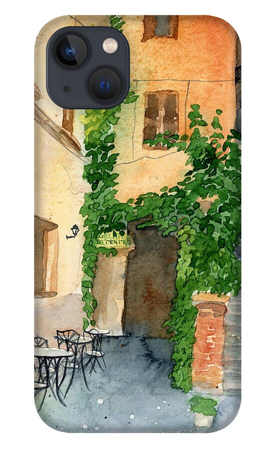 Via Dei Coronari iPhone 13 Case featuring the painting Via dei Coronari by Espero Art