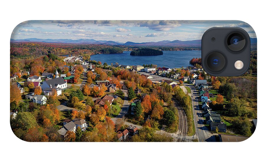 Landscape iPhone 13 Case featuring the photograph Village of Island Pond, Vermont - October 2017 by John Rowe