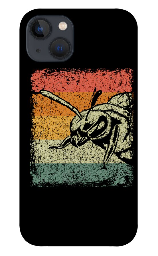 Bee iPhone 13 Case featuring the digital art Vintage Bee Wasp Gift by J M