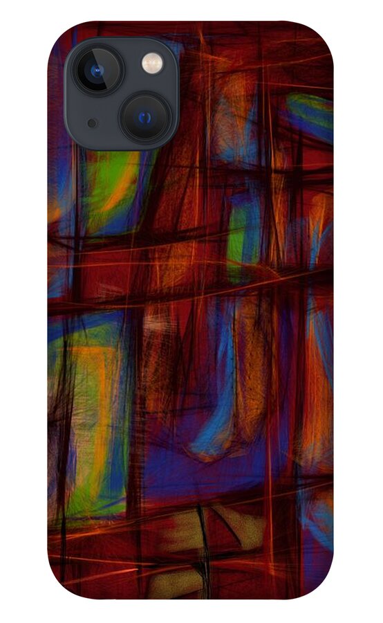 Vitrage iPhone 13 Case featuring the digital art Vitrage #12 by Ljev Rjadcenko