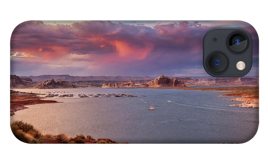 Sunset iPhone 13 Case featuring the photograph Wahweap Bay Sunset by Bradley Morris