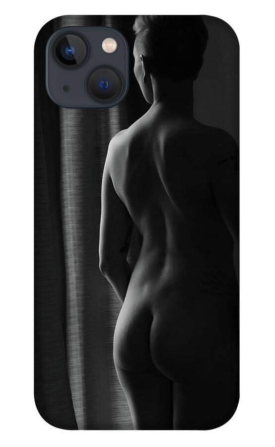 Nude iPhone 13 Case featuring the digital art Waiting at the Window by Brad Barton