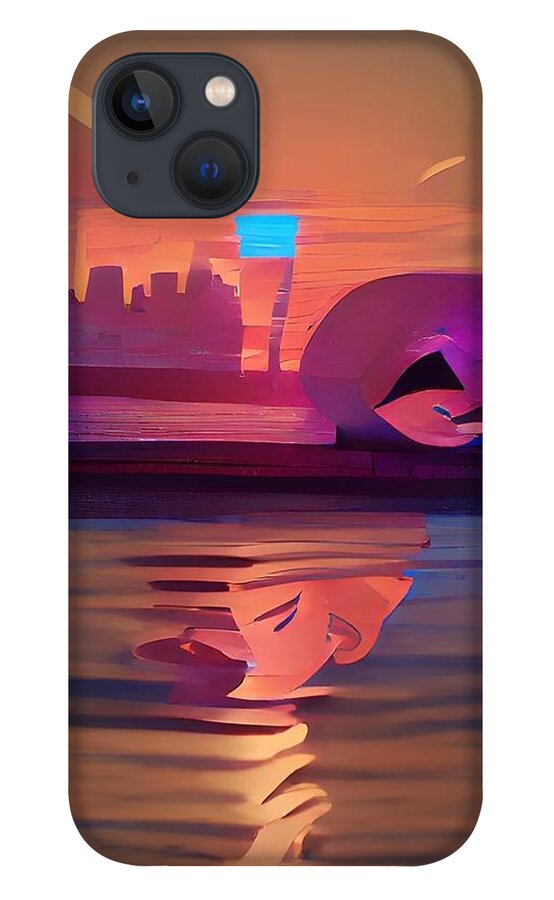  iPhone 13 Case featuring the digital art Warm Future by Rod Turner
