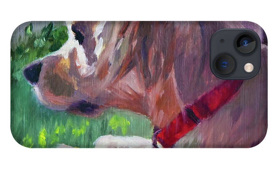 Dog iPhone 13 Case featuring the painting Watch Dog by Alice Leggett