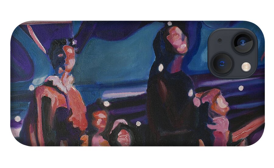 Night Scenes iPhone 13 Case featuring the painting Watching Alex Grey II by Patricia Arroyo