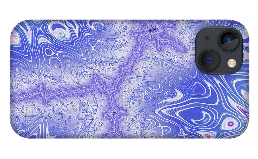 Abstract iPhone 13 Case featuring the digital art Water and Oil don't Mix by Manpreet Sokhi