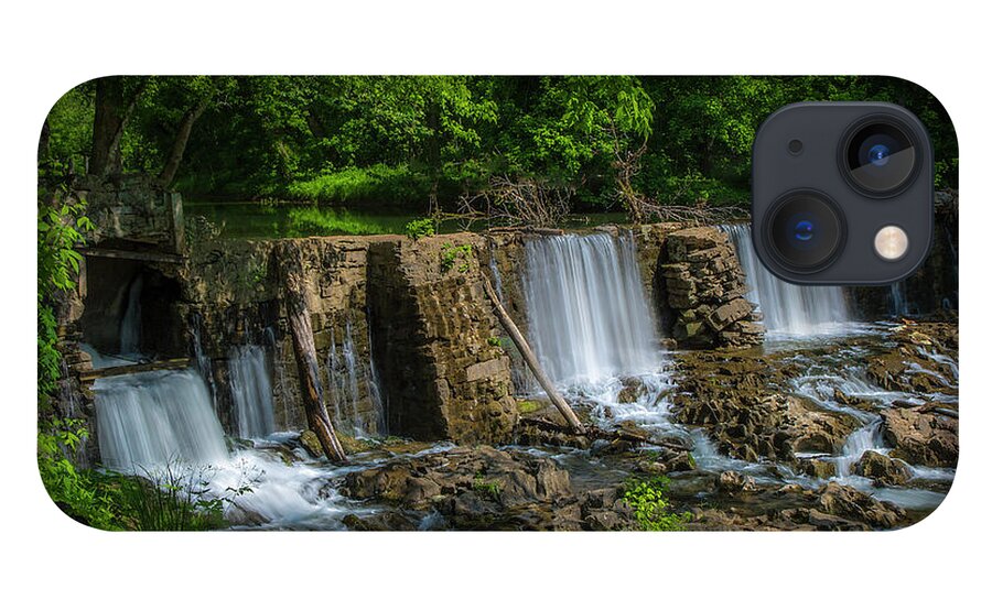 Amis Mill iPhone 13 Case featuring the photograph Big Creek Dam and Waterfall by Shelia Hunt