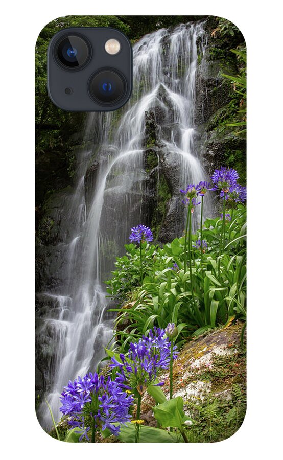 Nordeste iPhone 13 Case featuring the photograph Waterfall with Flowers by Denise Kopko