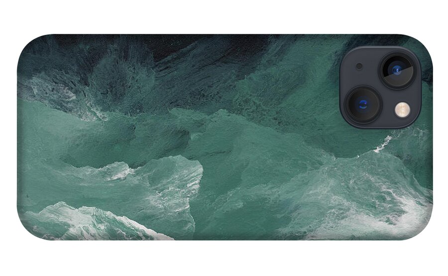 Waves iPhone 13 Case featuring the painting Waves and Breakers by Linda Bailey