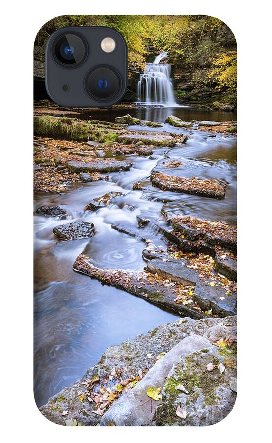 Landscape iPhone 13 Case featuring the photograph West Burton Falls, Wensleydale, Yorkshire Dales, UK by Philip Preston