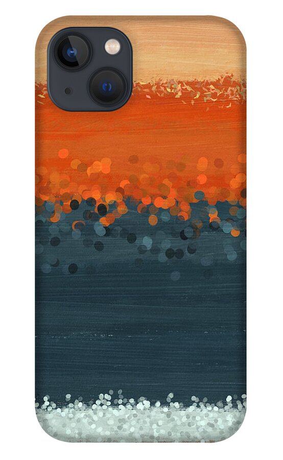 Abstract iPhone 13 Case featuring the painting Western Edge 2- Art by Linda Woods by Linda Woods