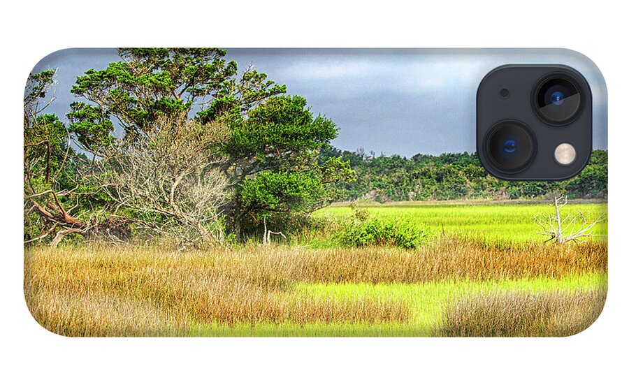 Wetlands iPhone 13 Case featuring the photograph Wetlands at Fort Macon State Park - Atlantic Beach NC by Bob Decker