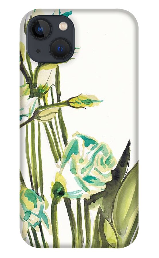 Flower iPhone 13 Case featuring the painting White Flowers by George Cret
