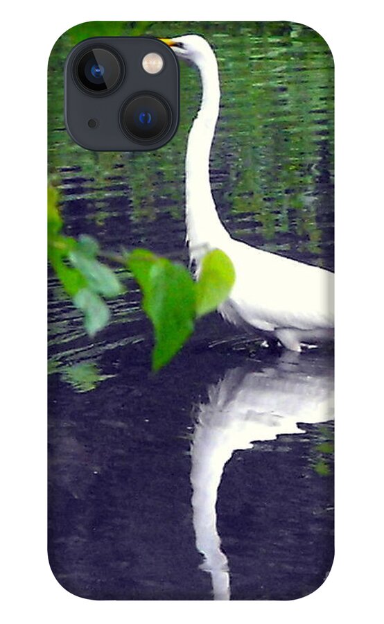 Heron iPhone 13 Case featuring the photograph White Heron by Irene Czys