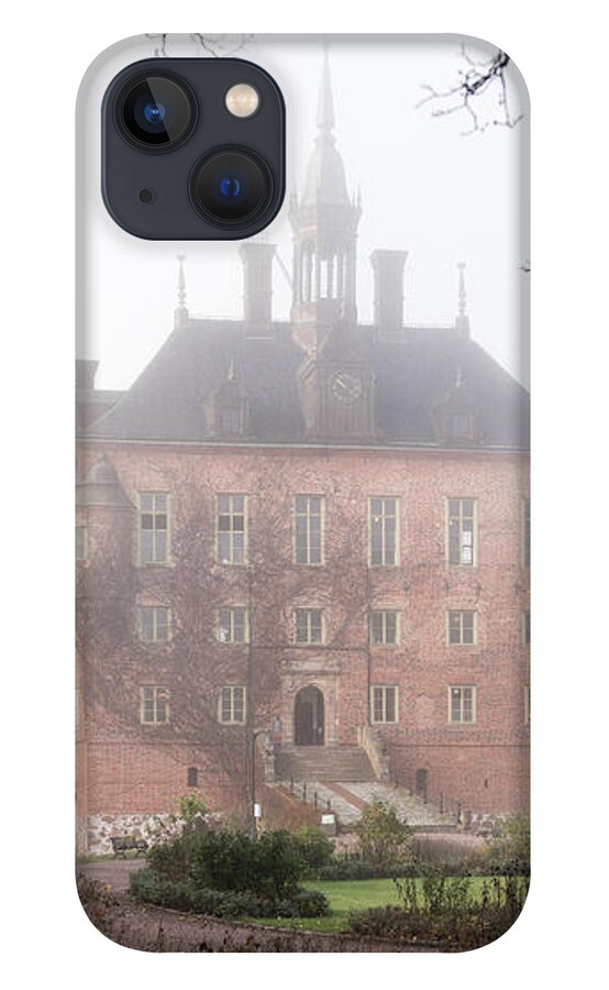 Wik Castle iPhone 13 Case featuring the photograph Wik Castle a foggy autumn morning by Torbjorn Swenelius