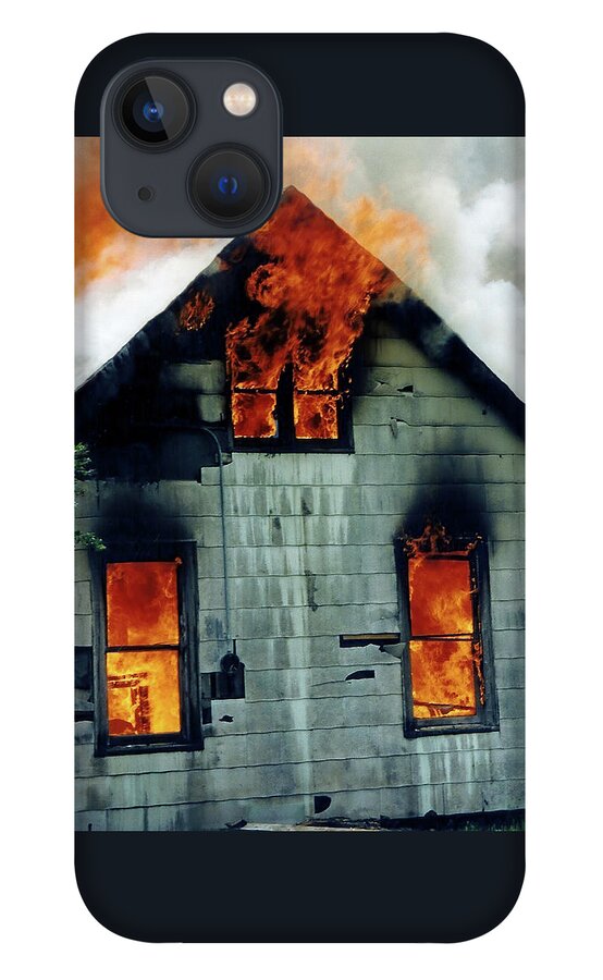 Windows Aflame iPhone 13 Case featuring the photograph Windows Aflame by Jennifer Robin