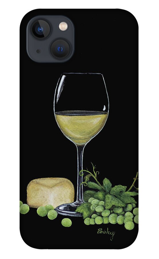 Wine iPhone 13 Case featuring the painting Wine and Cheese Please by Shirley Dutchkowski