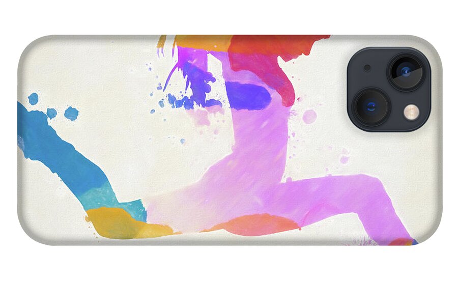 Woman Dancing In Color iPhone 13 Case featuring the painting Woman Dancing In Color by Dan Sproul