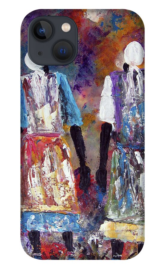  iPhone 13 Case featuring the painting Woman Of Peace by Peter Sibeko