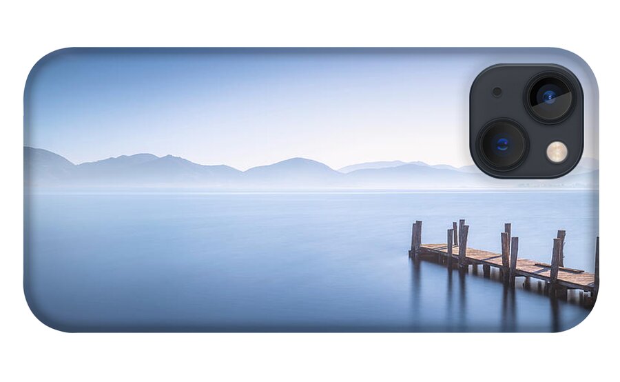 Lake iPhone 13 Case featuring the photograph Blue Morning by Stefano Orazzini