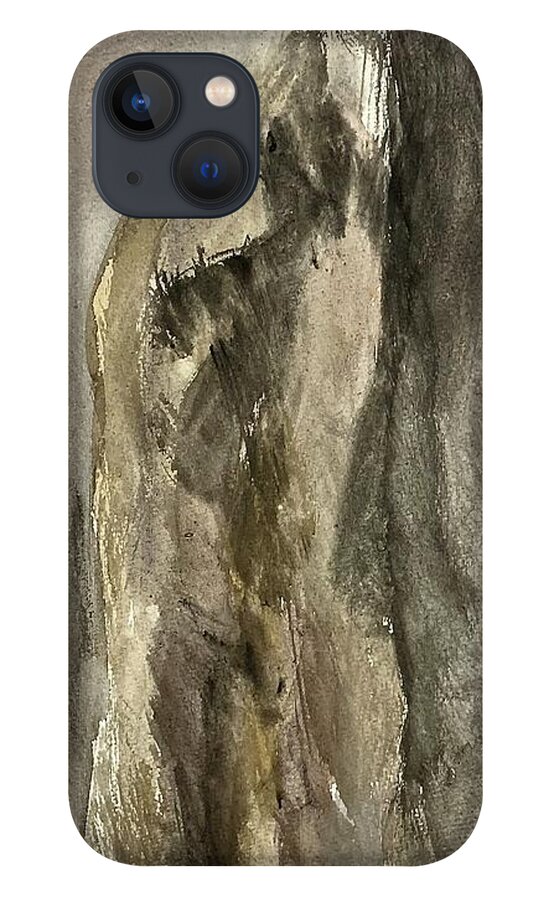 Pigment iPhone 13 Case featuring the painting Wrapped Figure by David Euler