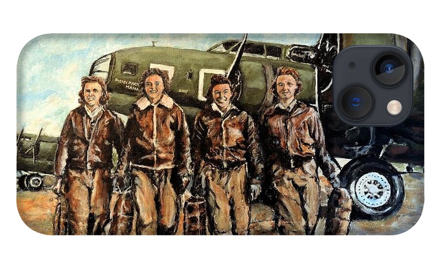 Woman's Airforce Service Pilots iPhone 13 Case featuring the painting WW II Wasps by John Bohn