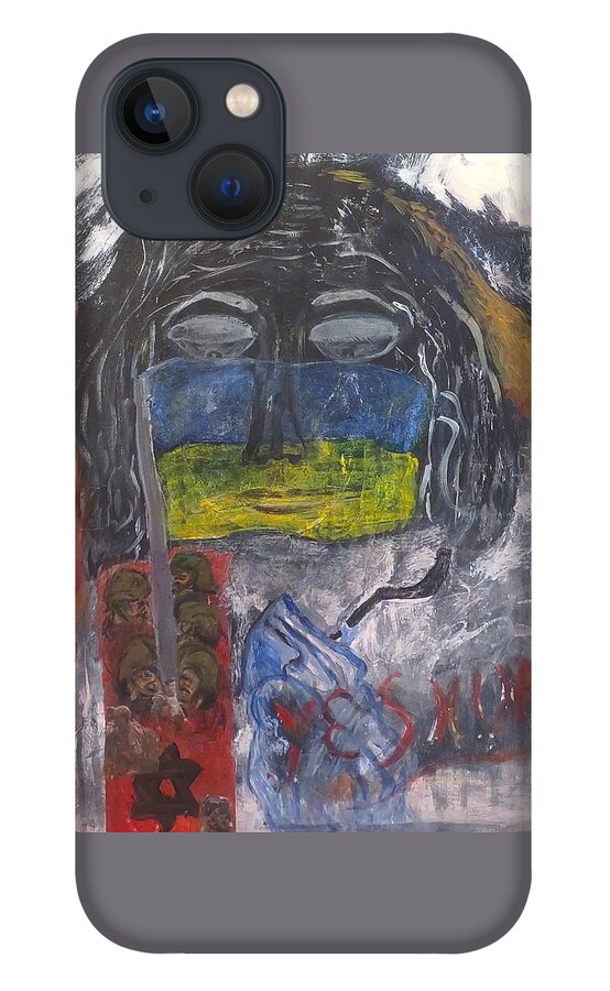 Yeshua iPhone 13 Case featuring the mixed media Yeshua by Suzanne Berthier
