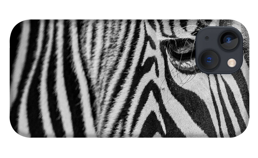 Zebra iPhone 13 Case featuring the photograph Zebra's Eye by Holly Ross