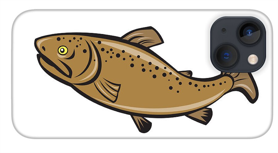 iPhone 13 Brown Trout Fly Fishing Fisherman Case
