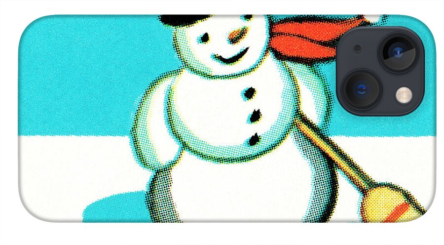 Snowman iPhone 13 Mini Case by CSA Images - Pixels