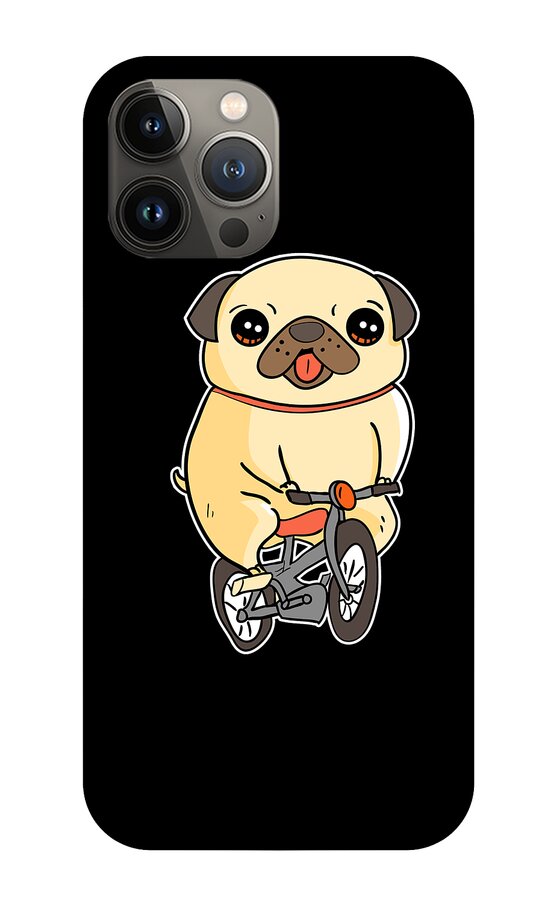 Pug Puppy Riding Bicycle Adorable Dog Bike Ride iPhone 13 Pro Max Case by  The Perfect Presents - Pixels