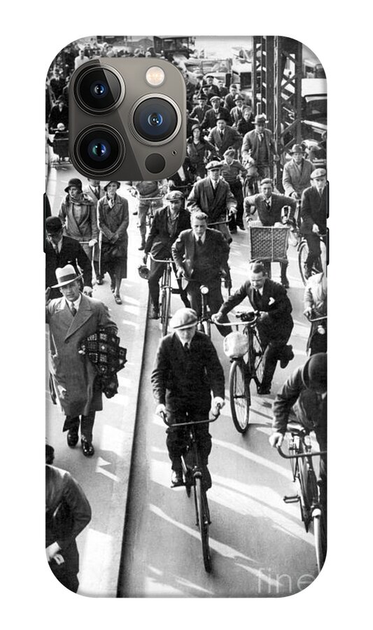 View Of A Street In Germany With Numerous Bike Bike. iPhone 13 Pro Max  Tough Case by - Bridgeman Prints